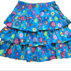 Hanna Andersson Floral Tiered Skirt. Size 130 (8).
